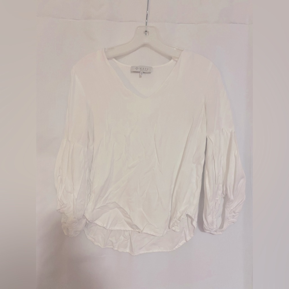 Wayf xs wjite peasant top